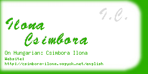ilona csimbora business card